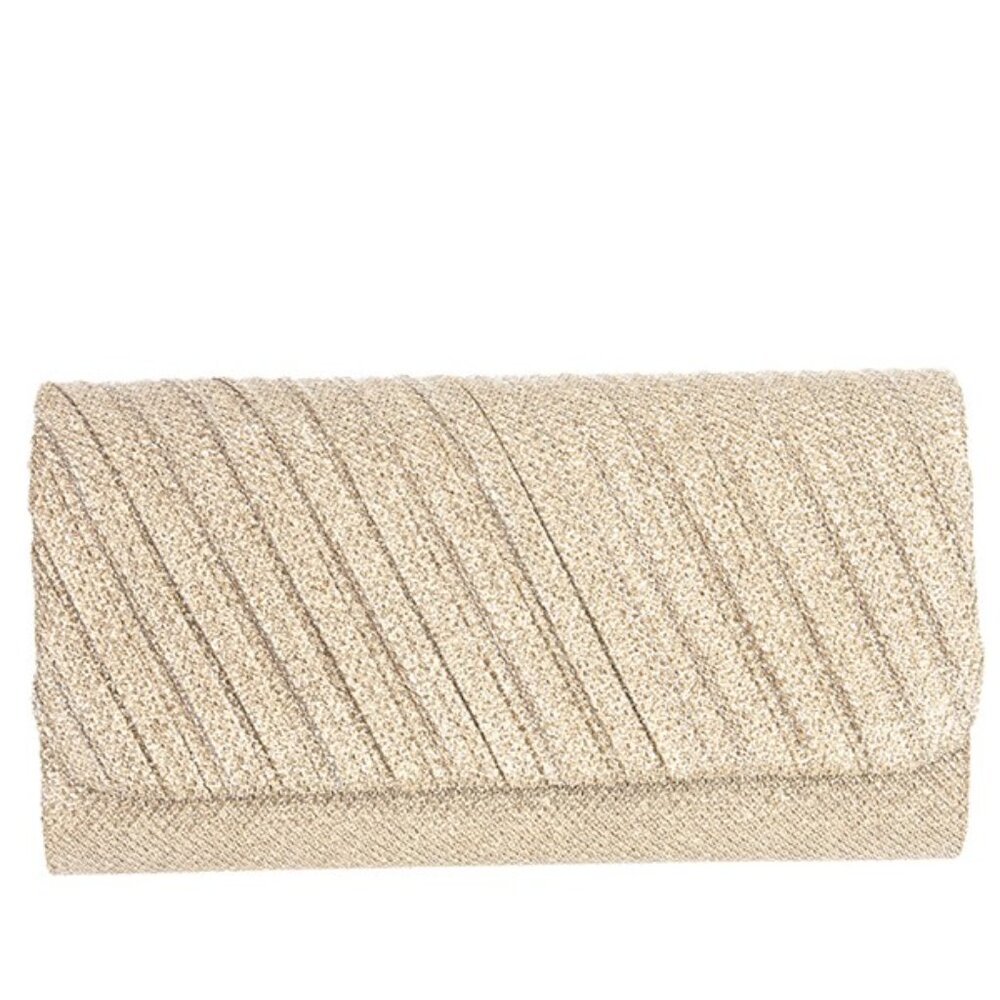 NWT DIAGONAL PLEATED EVENING CLUTCH BAG